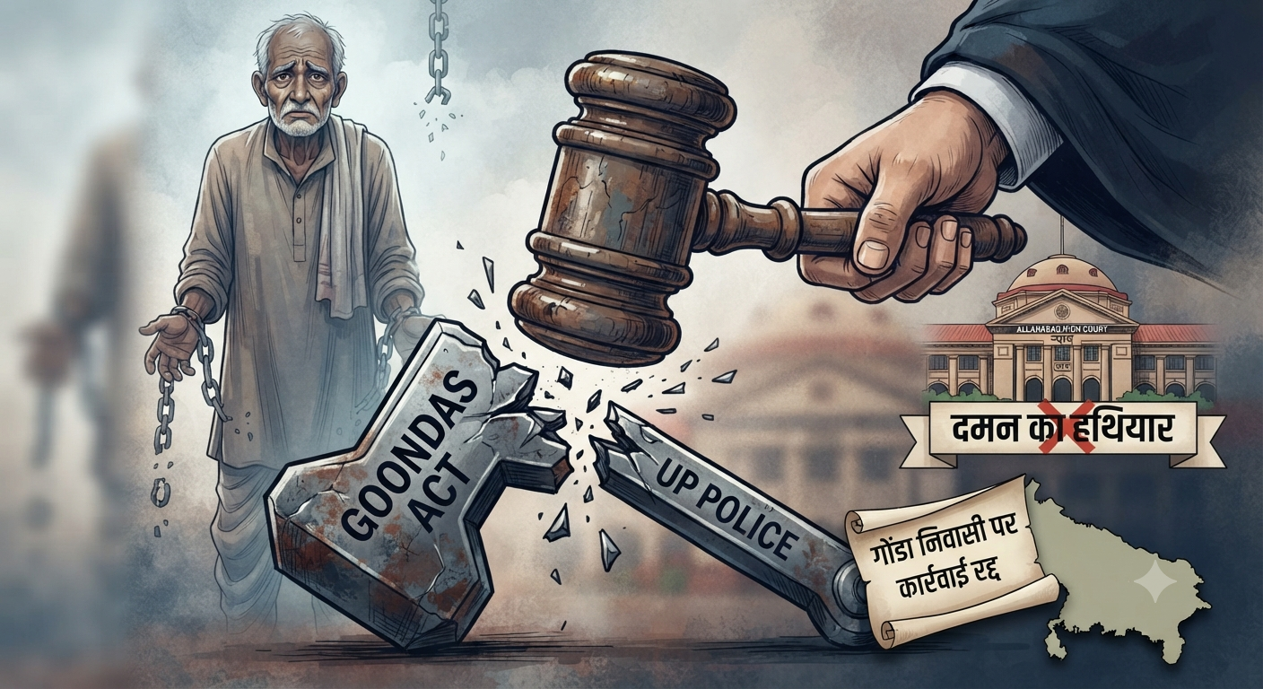 यूपी सरकार Goondas Act को ‘दमन का हथियार’ बना रही? इलाहाबाद HC की कड़ी टिप्पणी, गोंडा निवासी पर कार्रवाई रद्द
