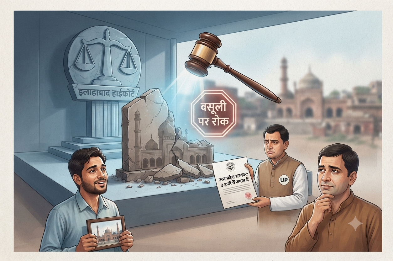सहारनपुर मस्जिद विध्वंस मामले में HC सख्त, ₹6.41 करोड़ की वसूली पर रोक; यूपी सरकार से 3 हफ्ते में मांगा जवाब
