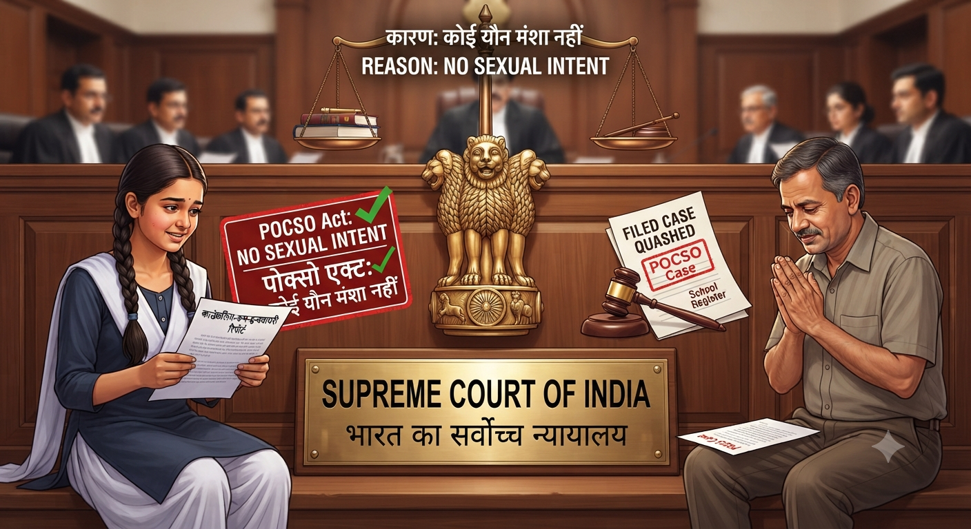 POCSO केस में शिक्षक को सुप्रीम कोर्ट से बड़ी राहत! छात्राओं को शारीरिक सजा देने पर दर्ज केस रद्द, कोर्ट ने बताई वजह