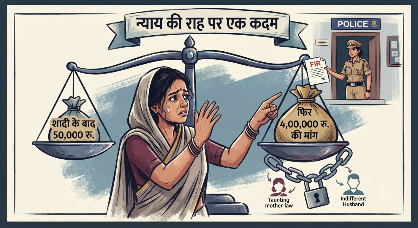 शादी के बाद 50 हजार, फिर 4 लाख रुपये की मांग का आरोप, महिला ने पति-ससुराल वालों के खिलाफ FIR दर्ज कराई