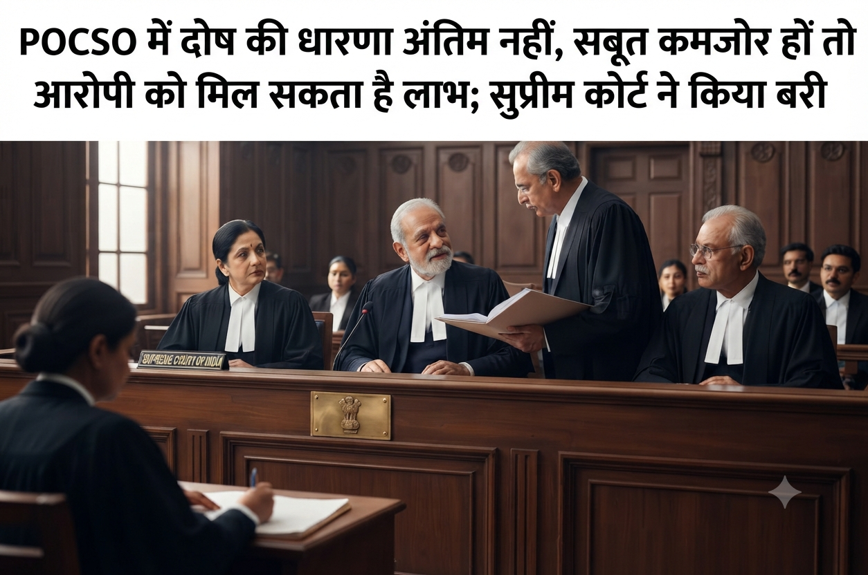 POCSO में दोष की धारणा अंतिम नहीं, सबूत कमजोर हों तो आरोपी को मिल सकता है लाभ