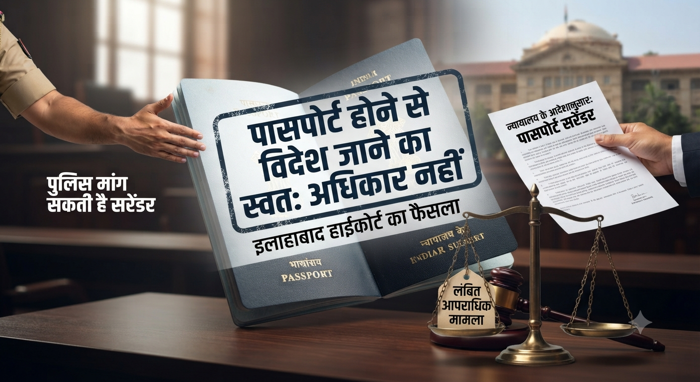 पासपोर्ट होने से विदेश जाने का स्वतः अधिकार नहीं, लंबित आपराधिक मामले में पुलिस कोर्ट से करा सकती है सरेंडर: इलाहाबाद हाईकोर्ट