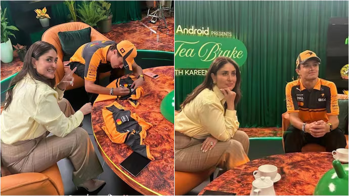 बॉलीवुड की बेबो मिलीं रेसिंग स्टार लैंडो नॉरिस से, बातचीत में सैफ अली खान की एंट्री!